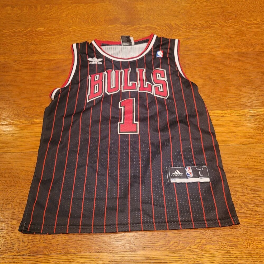 Adidas NBA Authentics Derrick Rose #1 Chicago Bulls Youth Large Jersey Alternate